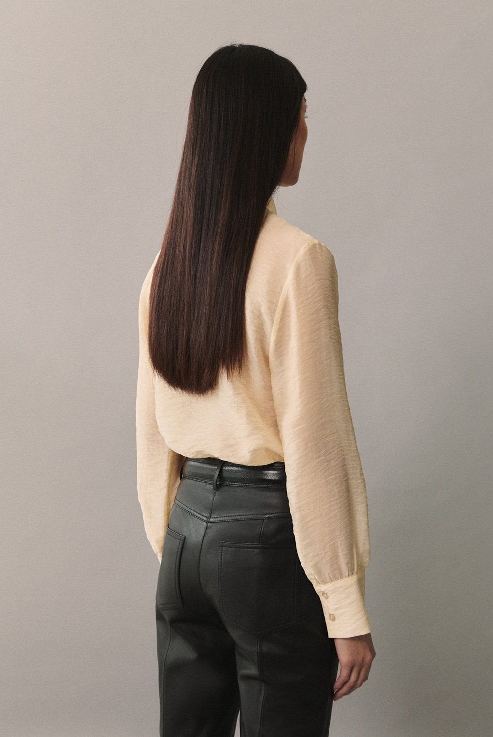 MANGO - Blusa Lyocell Volante Mujer Mango