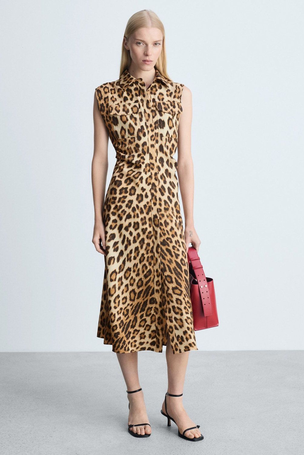 MANGO - Vestido Camisero Leopardo Mujer  Mango