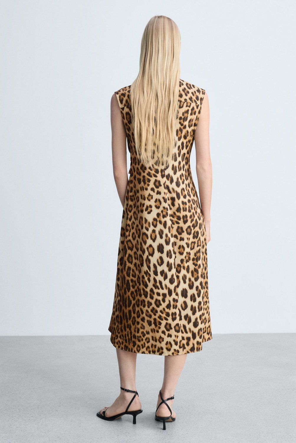 MANGO - Vestido Camisero Leopardo Mujer  Mango