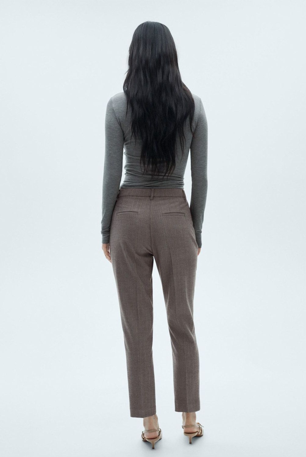 MANGO - Pantalón Skinny Tiro Medio Mujer Mango