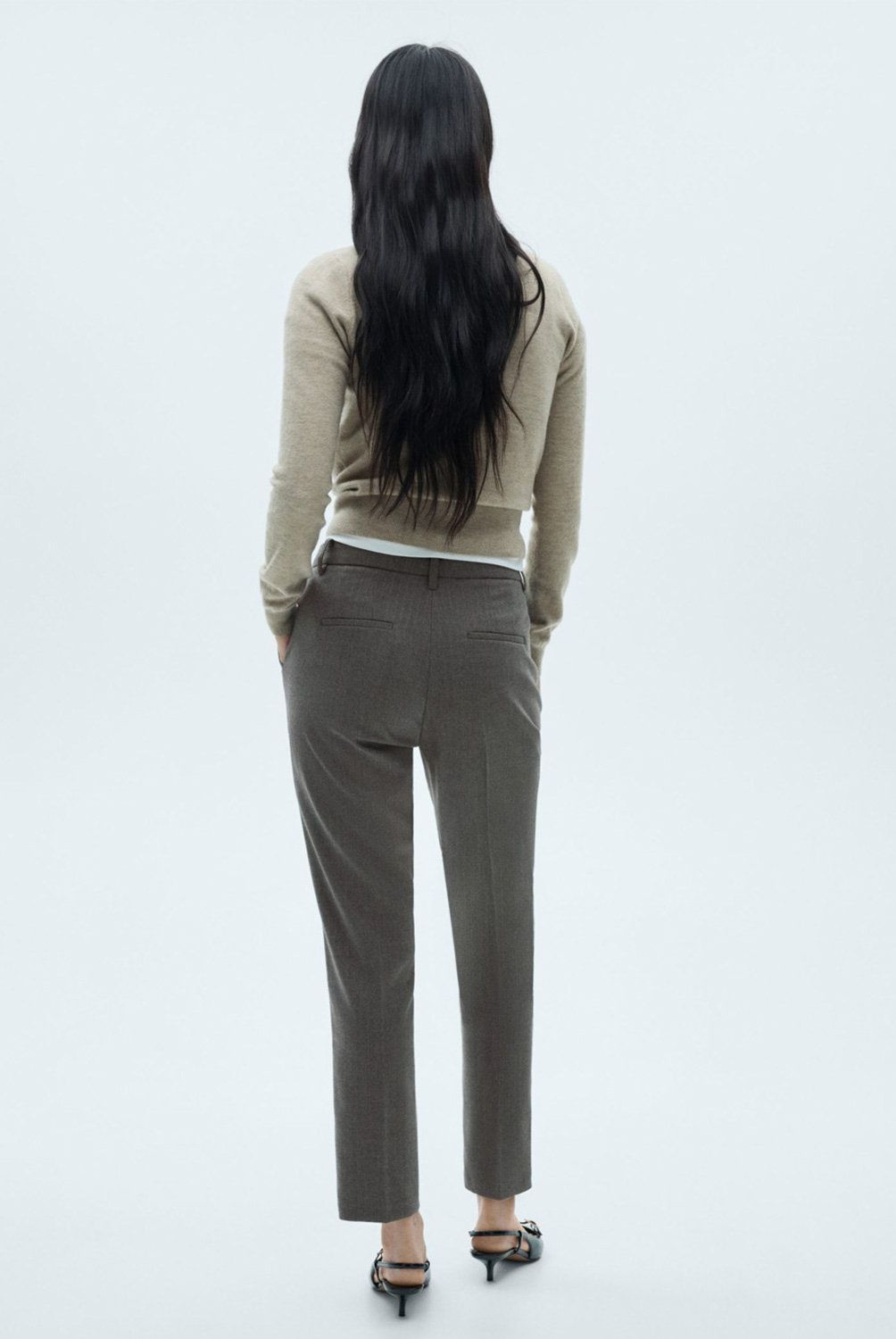 MANGO - Pantalón Skinny Tiro Medio Mujer Mango