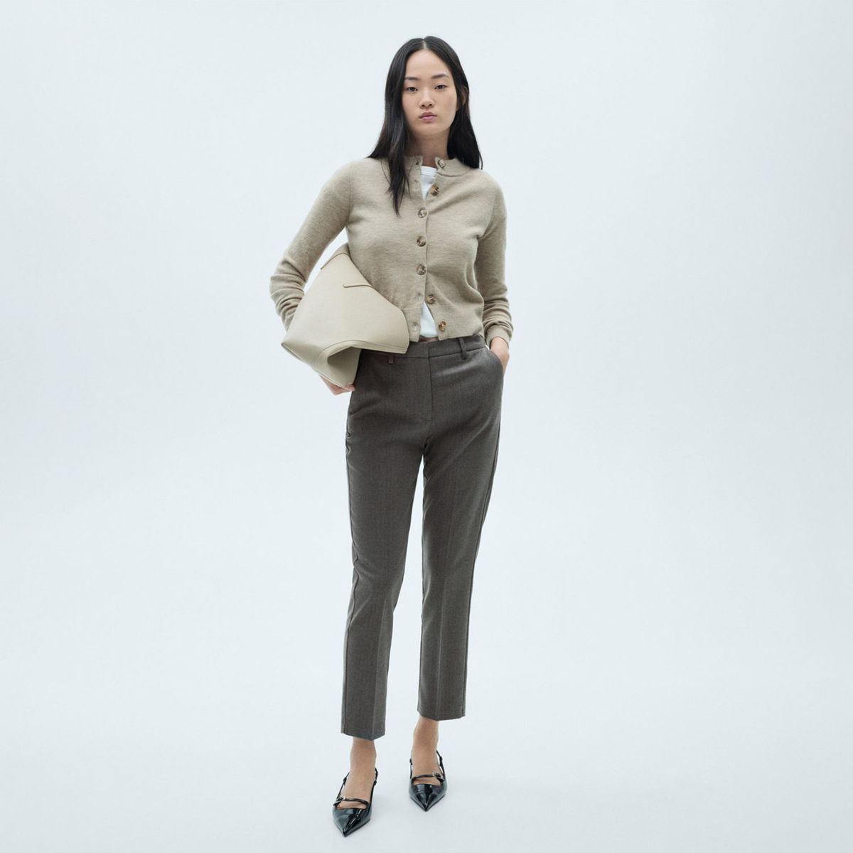 MANGO - Pantalón Skinny Tiro Medio Mujer Mango