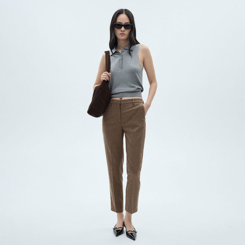 MANGO - Pantalón Skinny Tiro Medio Mujer Mango