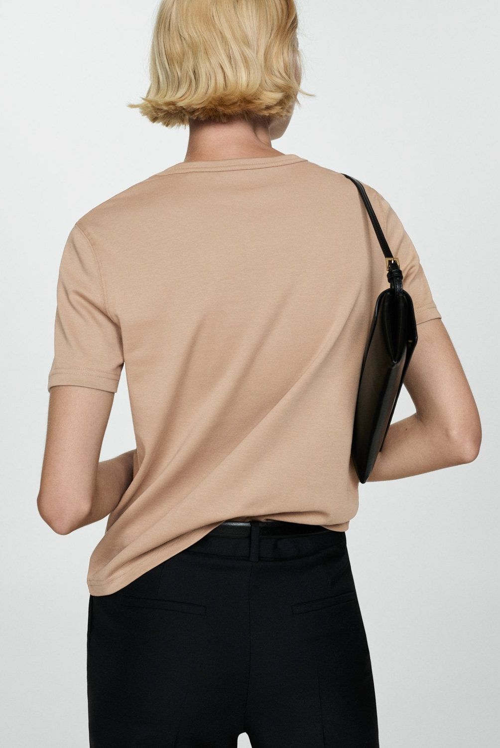 MANGO - Polera Algodón Manga Corta Mujer Mango