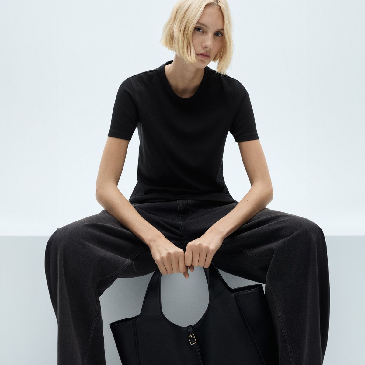 MANGO - Polera Algodón Manga Corta Mujer Mango