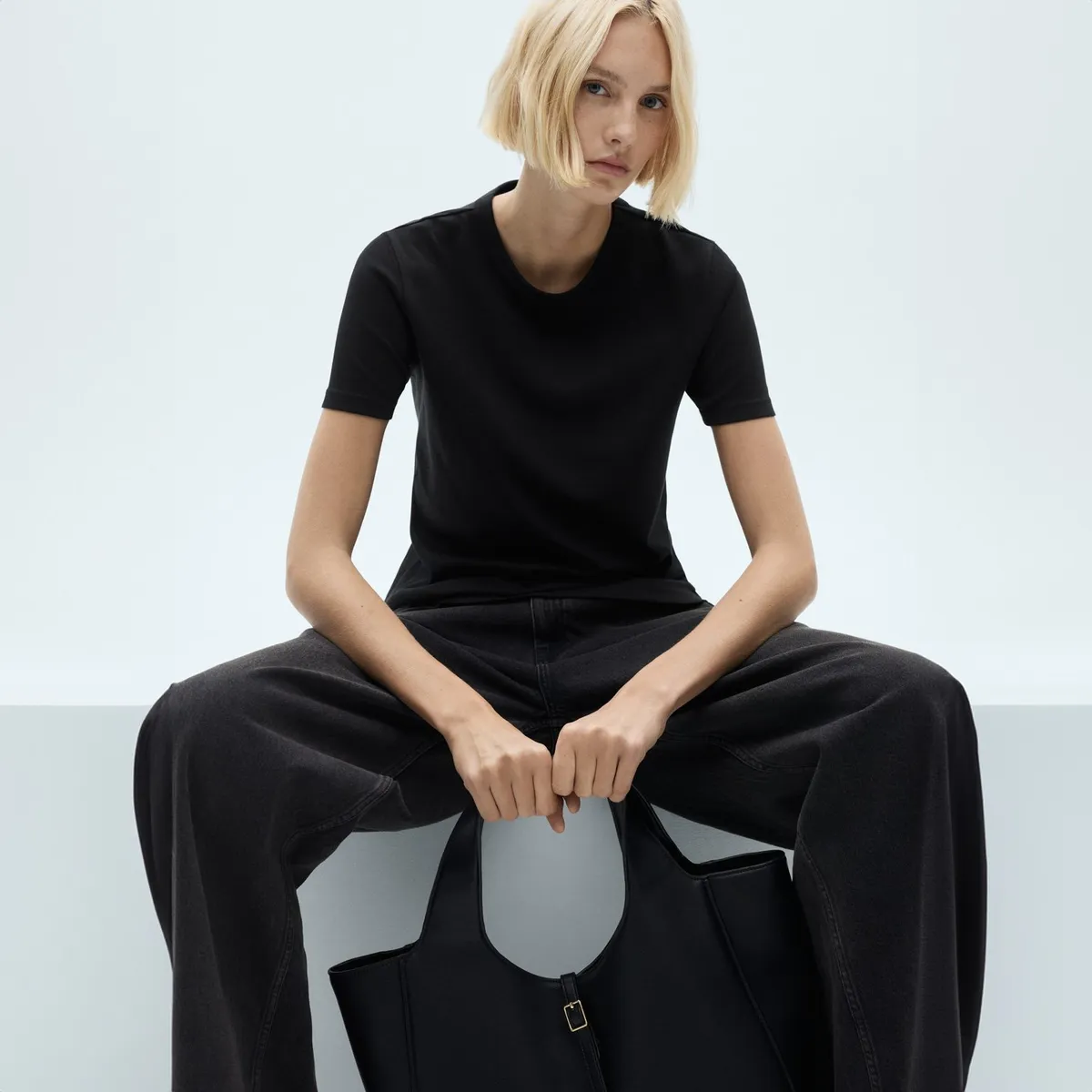 MANGO - Polera Algodón Manga Corta Mujer Mango