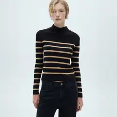 MANGO - Sweater Botones Hombro Mujer