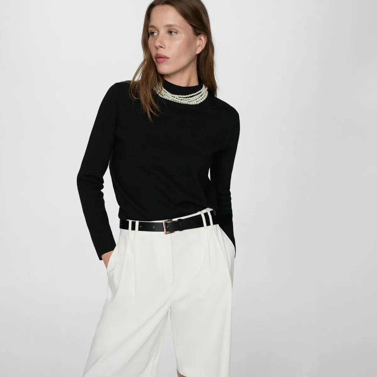 MANGO - Sweater Cuello Perkins Mujer Mango