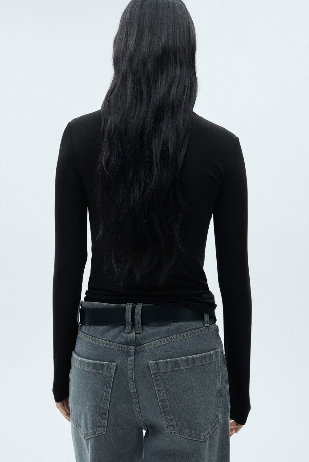 MANGO - Polera Manga Larga Cuello Redondo Mujer Mango