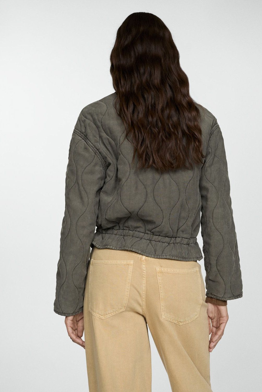 MANGO - Chaqueta Acolchada Fruncido Mujer Mango