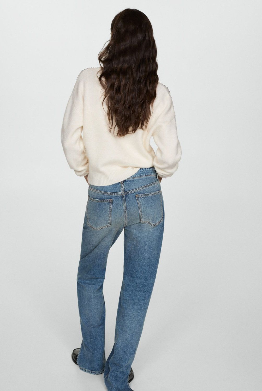 MANGO - Sweater Punto Detalle Brillos Mujer Mango