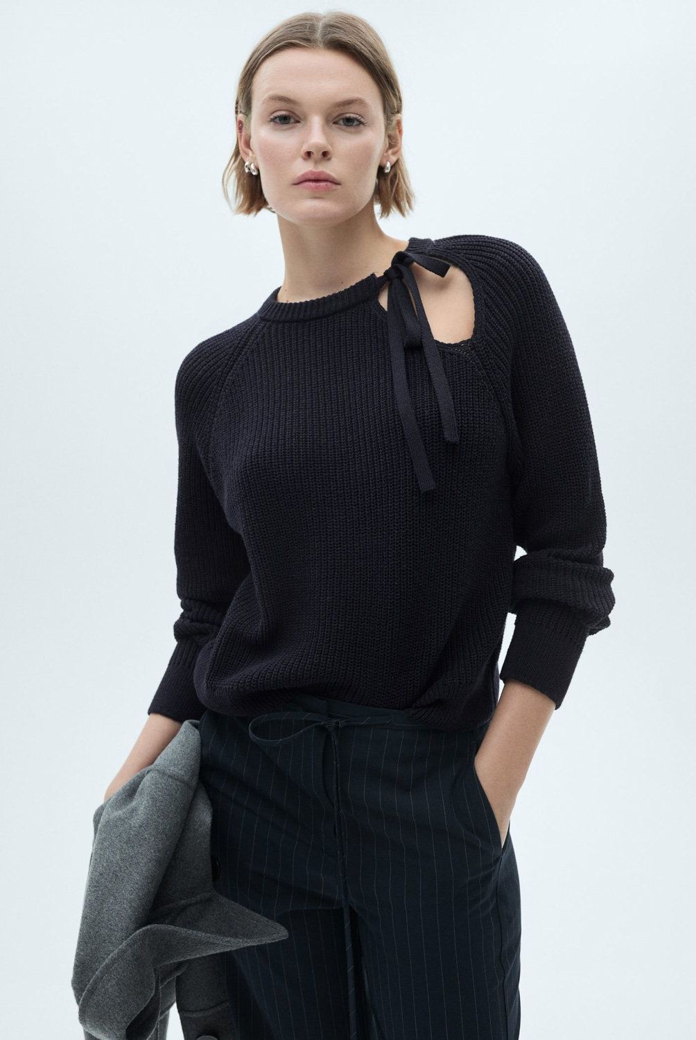 MANGO - Sweater Punto Abertura Mujer Mango
