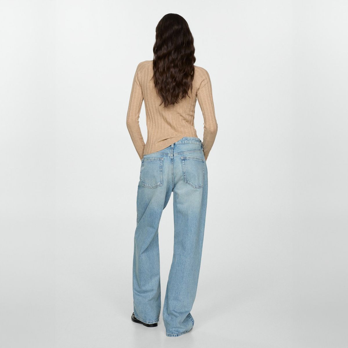 MANGO - Sweater Canalé Cuello Perkins Mujer Mango