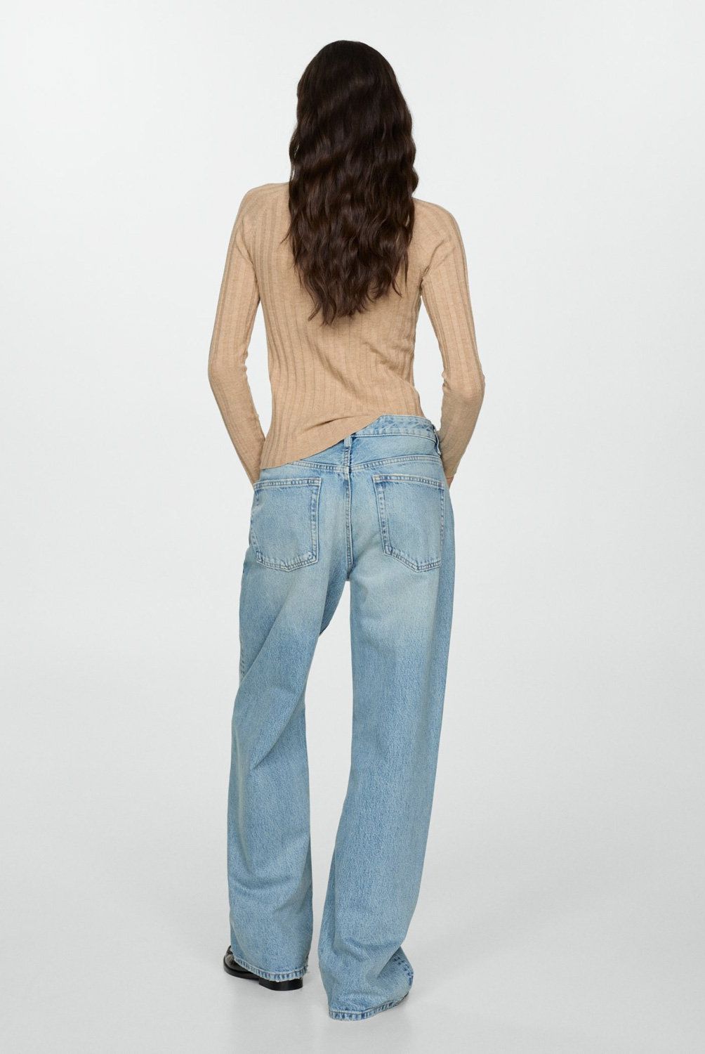 MANGO - Sweater Canalé Cuello Perkins Mujer Mango
