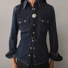 MANGO - Blusa Vaquera Bolsillos Mujer