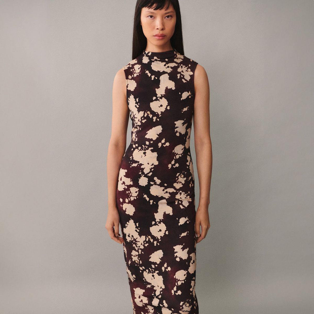 MANGO - Vestido Estampado Midi Mujer  Mango