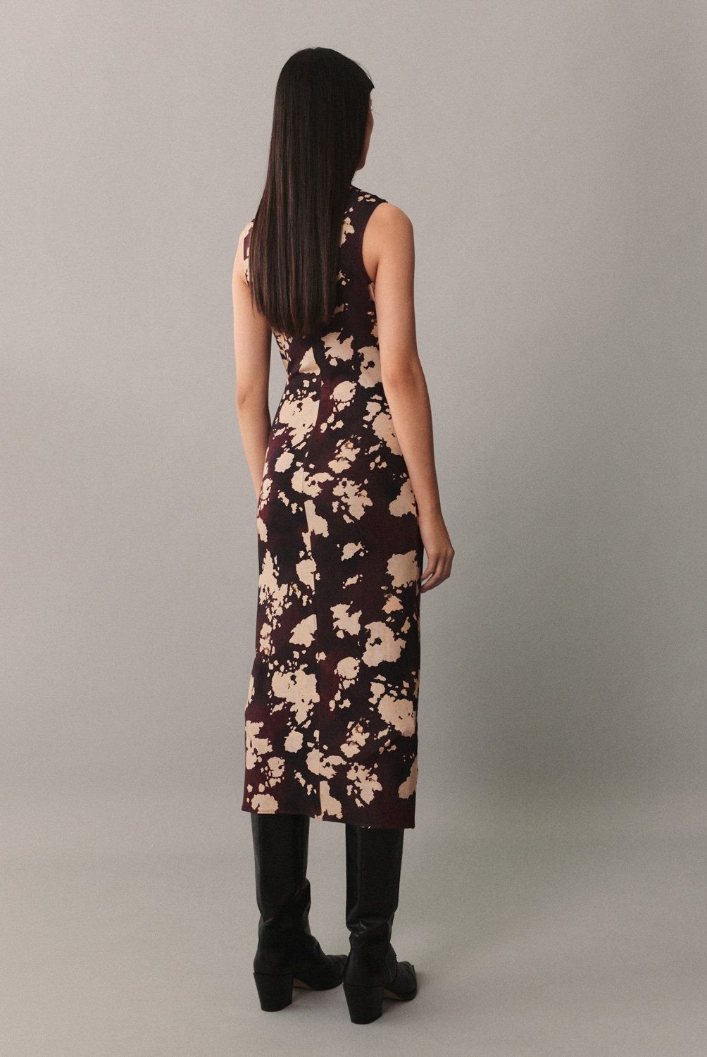 MANGO - Vestido Estampado Midi Mujer  Mango