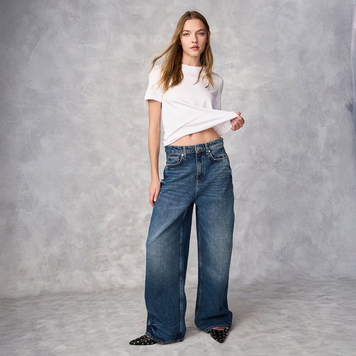 MANGO - Jeans Camilla Balloon Tiro Alto Mujer Mango