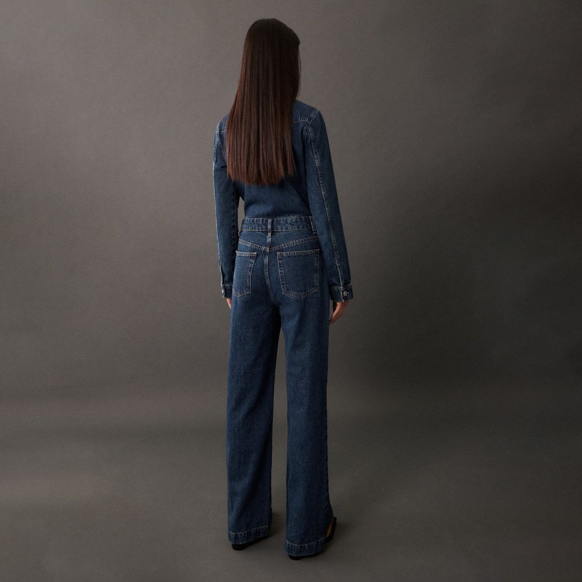 MANGO - Enterito Vaquero Largo Mujer  Mango