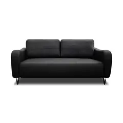 DECOCASA - Sofa Riley 1.8 100% Cuero Negro