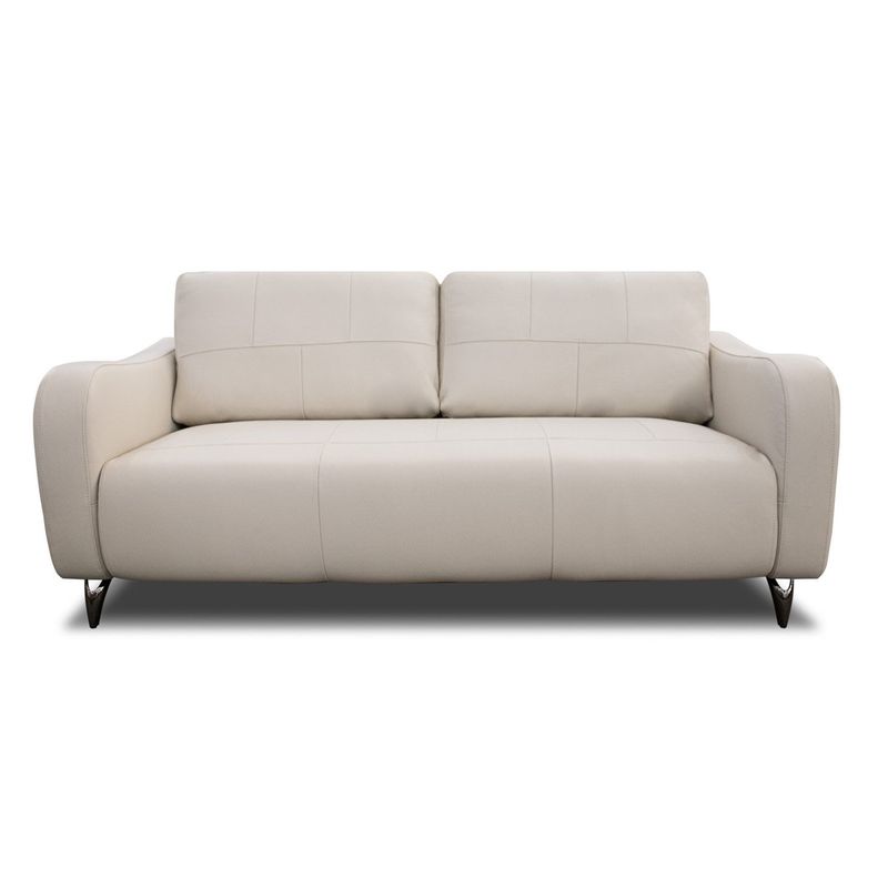 DECOCASA - Sofá Riley 1.8 100% Cuero Off White Decocasa
