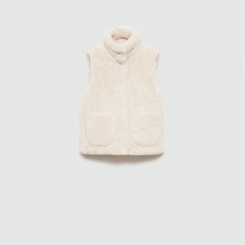 MANGO KIDS - Chaleco Pelo Bolsillos Niña Mango Kids