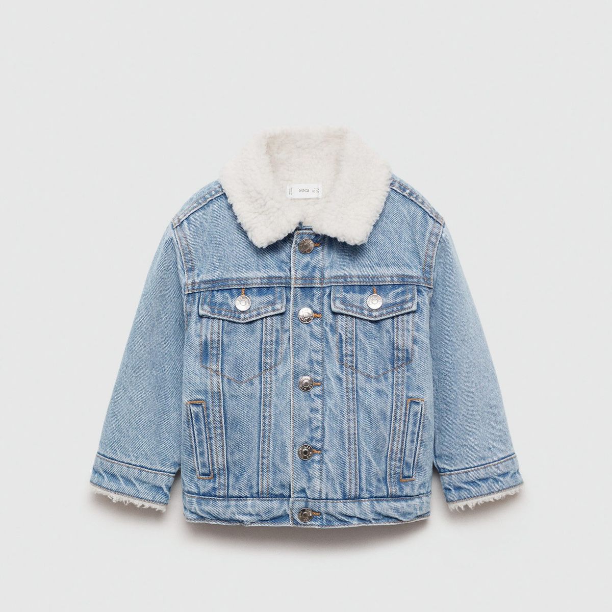 MANGO KIDS - Chaqueta Denim Borreguito Bebé Niño Mango Kids