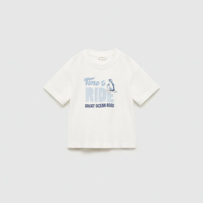 MANGO KIDS - Polera Estampada Surf Bebé Niño Mango Kids