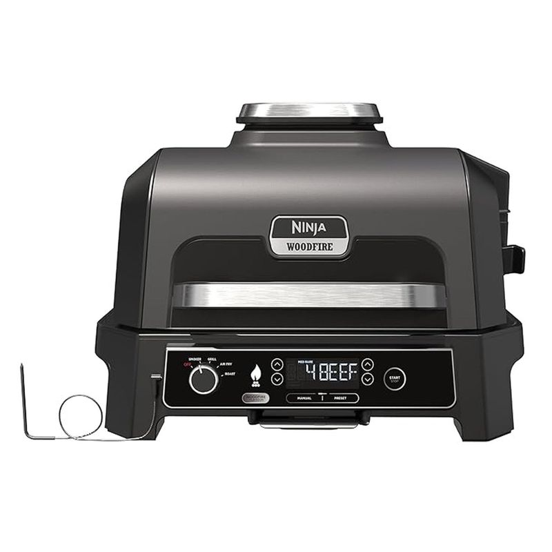 NINJA - Parrilla eléctrica Ninja con Ahumador Woodfire Pro XL OG850EU