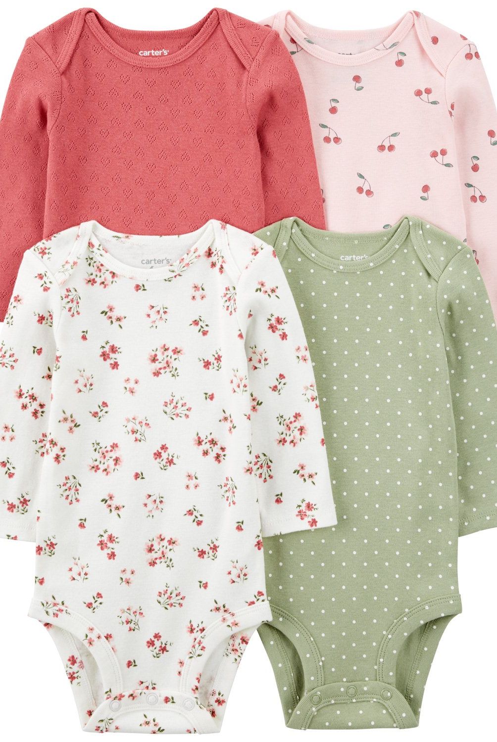 CARTER'S - Pack de Bodys Algodón 4 unidades Bebé Niña Carter's