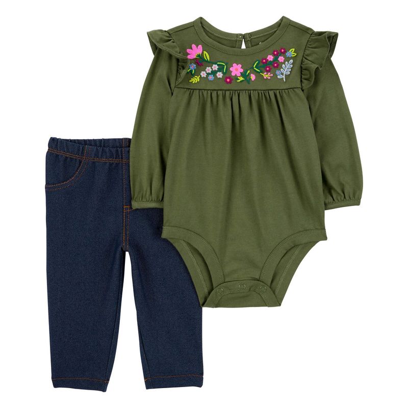 CARTER'S - Conjunto 2 Piezas Body y Pantalón Bebé Niña Carter's