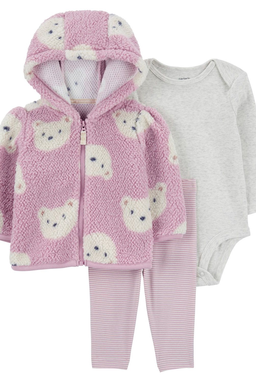 CARTER'S - Conjunto 3 Piezas Polerón, Calza Y Body Bebé Niña Carter's