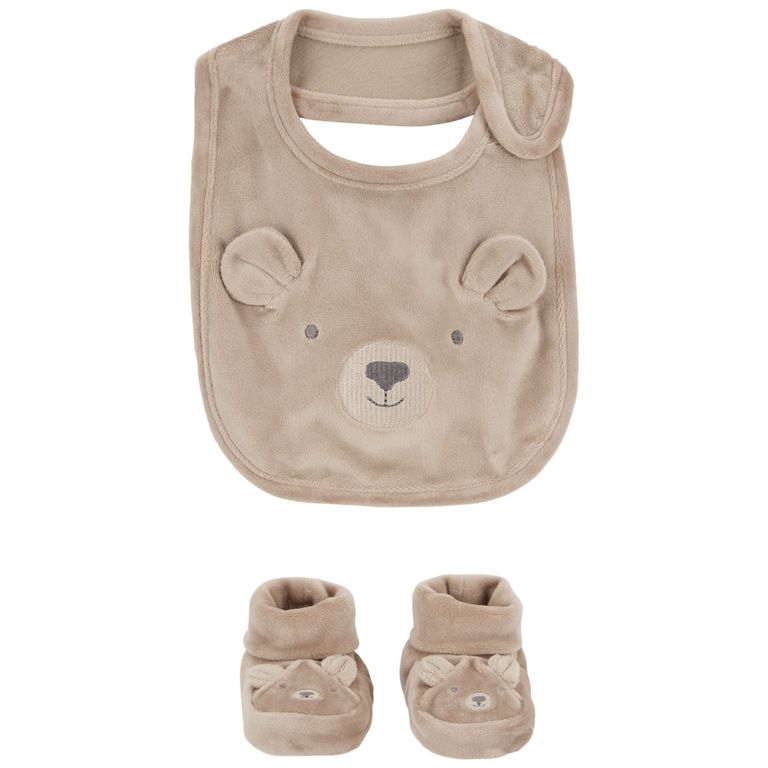 Conjunto Babero y Botines Bebé Unisex