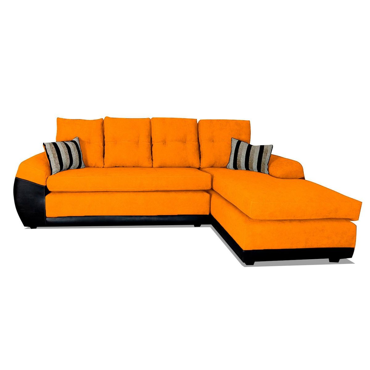 COMERCIALIZADORA ELEGANT DETAIL - Sofá Seccional Derecho Tela 5 Cuerpos Bicolor Houston Elegant Detail