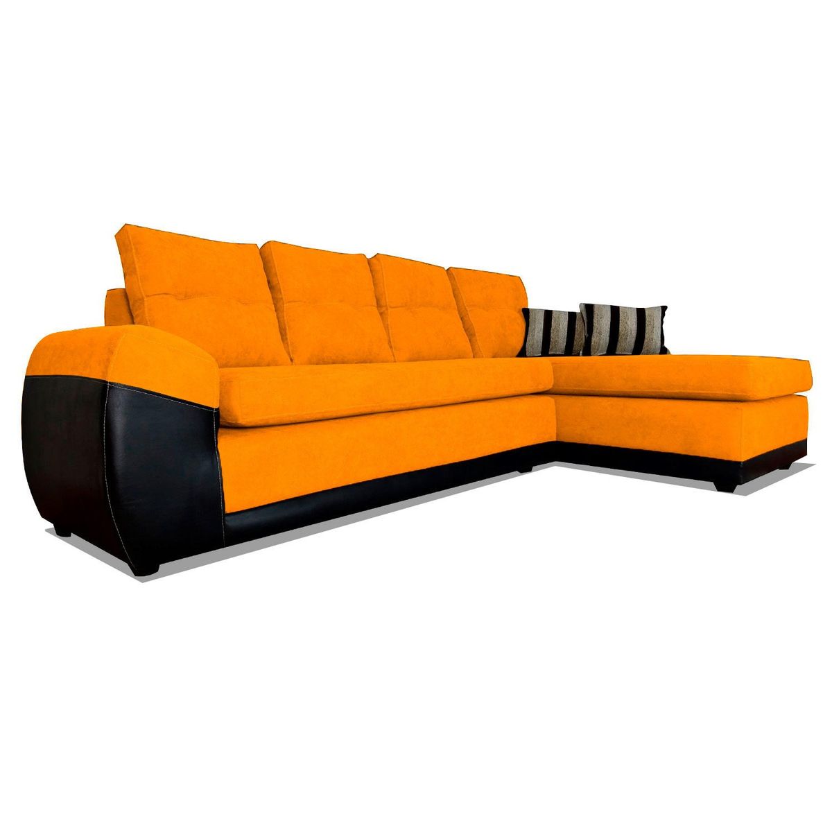 COMERCIALIZADORA ELEGANT DETAIL - Sofá Seccional Derecho Tela 5 Cuerpos Bicolor Houston Elegant Detail