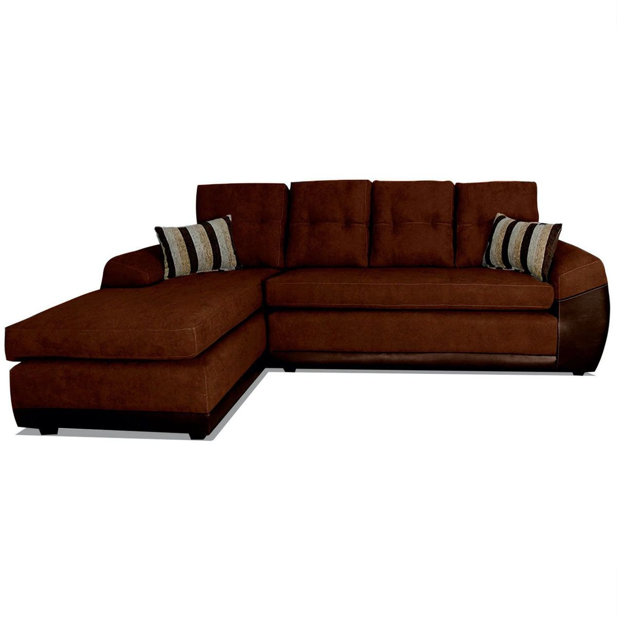 COMERCIALIZADORA ELEGANT DETAIL - Sofá Seccional Izquierdo Tela 5 Cuerpos Bicolor Houston Elegant Detail