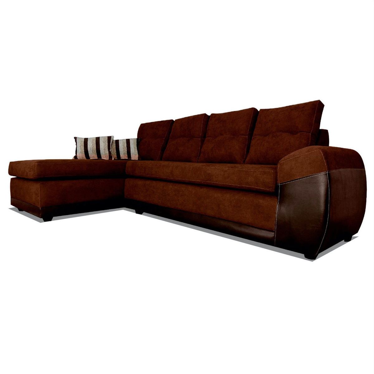 COMERCIALIZADORA ELEGANT DETAIL - Sofá Seccional Izquierdo Tela 5 Cuerpos Bicolor Houston Elegant Detail