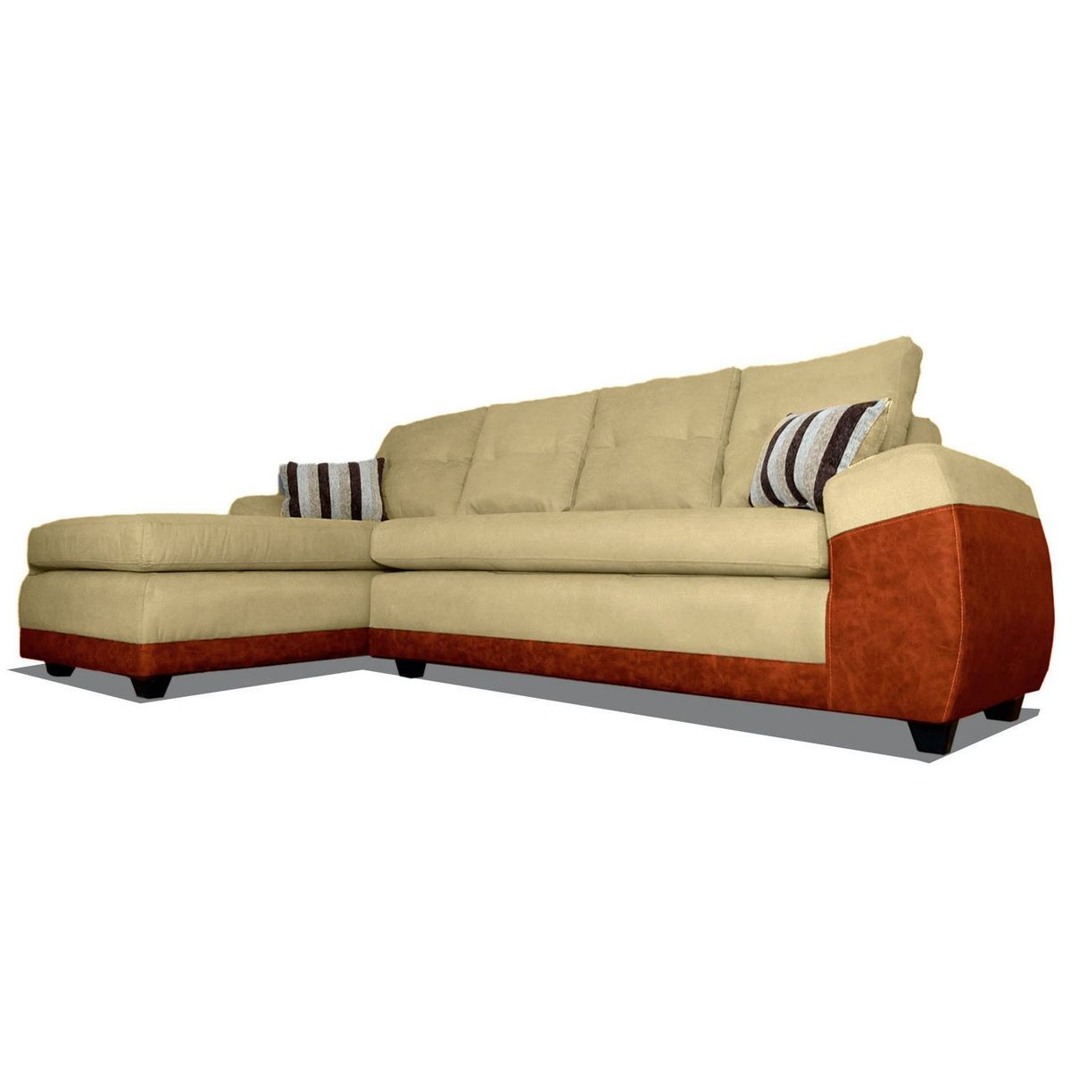 COMERCIALIZADORA ELEGANT DETAIL - Sofá Seccional Izquierdo Tela 5 Cuerpos Bicolor Houston Elegant Detail