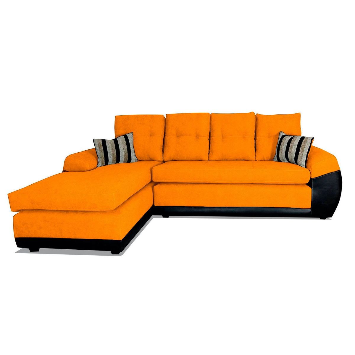 COMERCIALIZADORA ELEGANT DETAIL - Sofá Seccional Izquierdo Tela 5 Cuerpos Bicolor Houston Elegant Detail