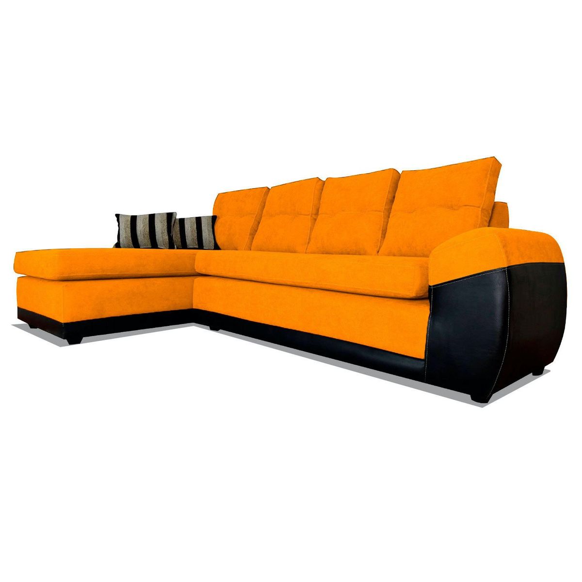 COMERCIALIZADORA ELEGANT DETAIL - Sofá Seccional Izquierdo Tela 5 Cuerpos Bicolor Houston Elegant Detail