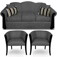 Juego De Living Michigan 3 Cuerpos + 2 Sitiales Elegant Detail