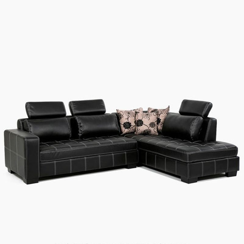 SPAZZIO - Sofá Seccional Derecho New Pathners Negro Spazzio