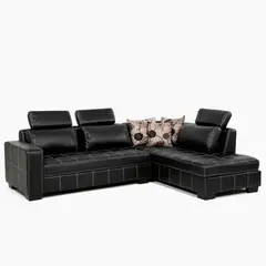 SPAZZIO - Sofá Seccional Derecho New Pathners Negro