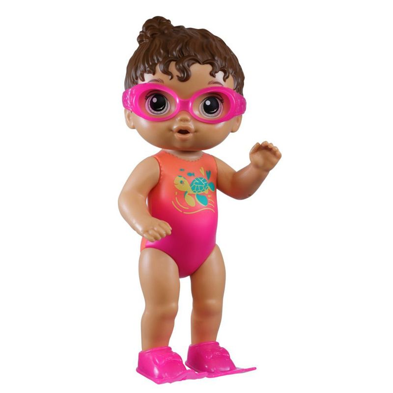 BABY ALIVE - Muñeca Sunny La Nadadora Cabello Castaño Baby Alive