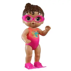 BABY ALIVE - Muñeca Sunny La Nadadora Cabello Castaño
