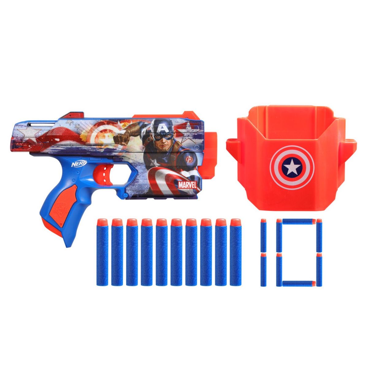 NERF - Lanzador Nerf Marvel Capitán América