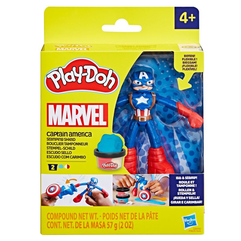 PLAY DOH - Masas y Plastilinas Marvel Capitán América Escudo Sello Play Doh