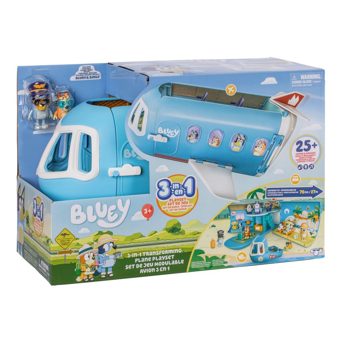 BLUEY - Avión Tranformación 3 En 1 Bluey