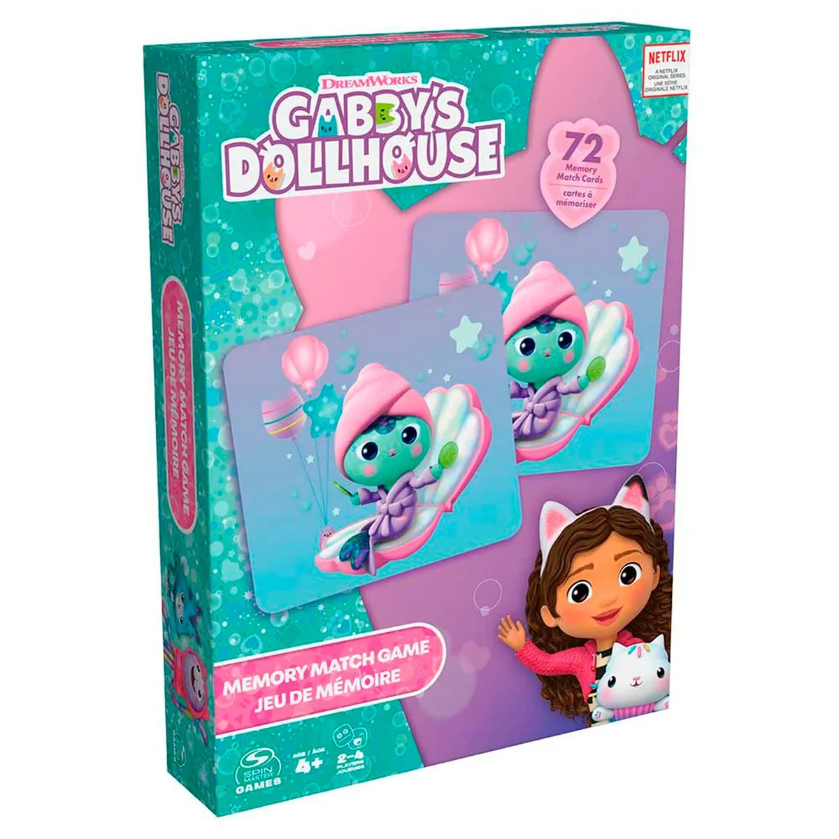 LA CASA DE GABBY - Juego Memorice 72 Cartas Gabby's Dollhouse