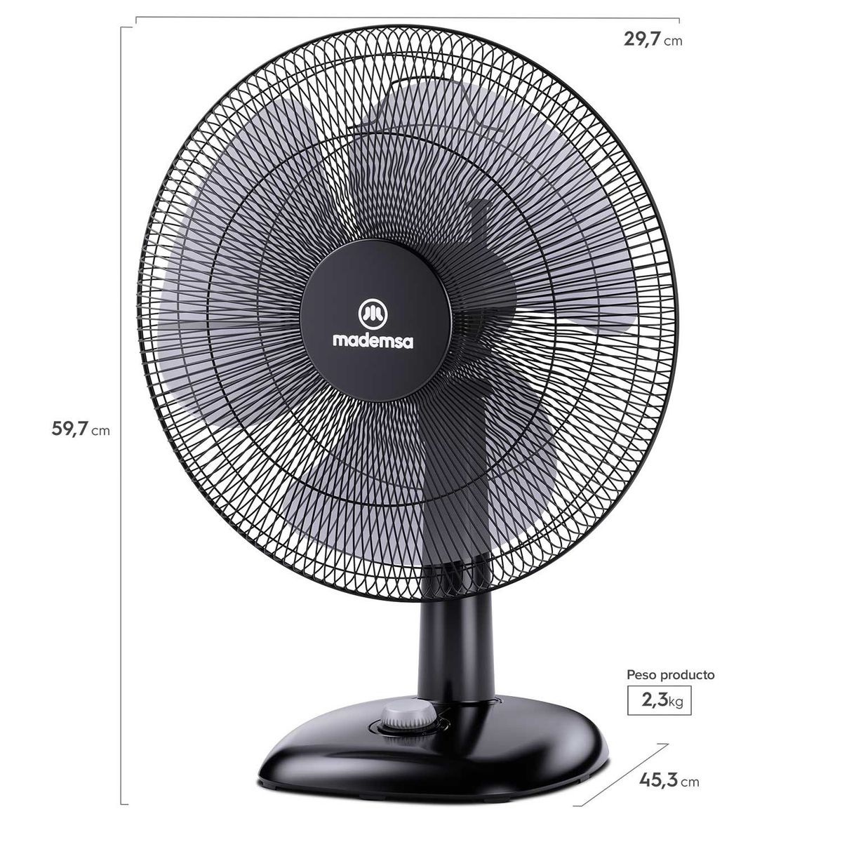 MADEMSA - Ventilador De Sobremesa Dfm16 Mademsa